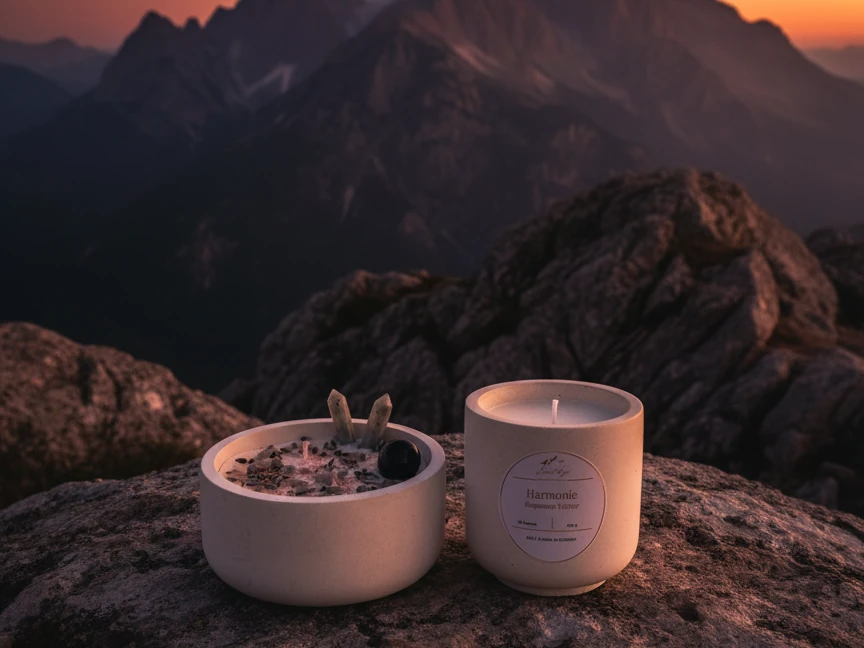 Himalaya avec bougie naturelle